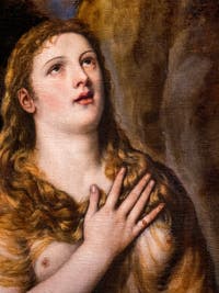 Titian, Saint Mary Magdalene, at Ambrosiana Gallery Pinacoteca in Milan Italy