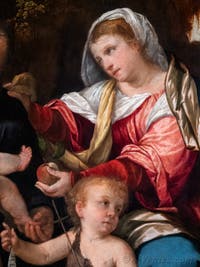 Bonifacio Veronese, Holy Family with Saint John the Baptist, Tobias and the Archangel Raphael, Ambrosiana Gallery Pinacoteca in Milan Italy