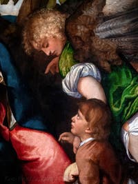 Bonifacio Veronese, Holy Family with Saint John the Baptist, Tobias and the Archangel Raphael, Ambrosiana Gallery Pinacoteca in Milan Italy