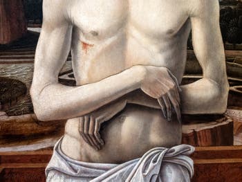 Giovanni Bellini, Pietà Imago Pietatis Man of Sorrows, Poldi Pezzoli Museum in Milan in Italy
