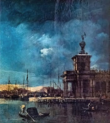 Francesco Guardi, Dogana da Mar Custom Point in Venice, Poldi Pezzoli Museum in Milan in Italy