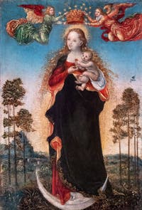 Lucas Cranach the Elder, Immaculate Conception with the Child and two Angels, Poldi Pezzoli Museum in Milan in Italy