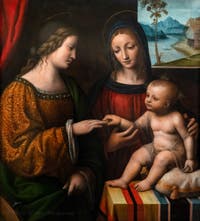 Bernardino Luini, Mystical Marriage of Saint Catherine of Alexandria, Poldi Pezzoli Museum in Milan in Italy