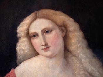 Jacopo Palma Vecchio, Portrait of a Woman Called the Courtesan, Poldi Pezzoli Museum in Milan in Italy