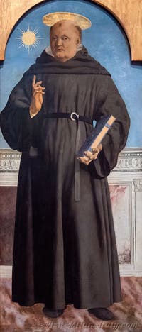 Piero della Francesca, Saint Nicolas of Tolentino, Poldi Pezzoli Museum in Milan in Italy